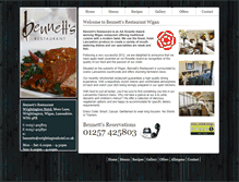 Tablet Screenshot of bennettsrestaurant.com